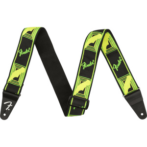 Fender Neon Monogrammed Guitar Strap - Green/Yellow