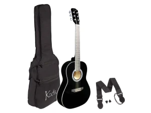Koda 3/4 Size Acoustic Guitar Pack Steel String - Black