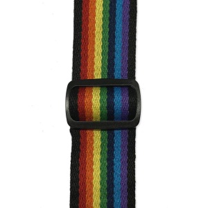 Rock You 2" Woven Cotton Adjustable Guitar Strap - Rainbow