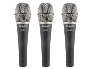 CAD Live D38 Dynamic Microphones - Pack of 3