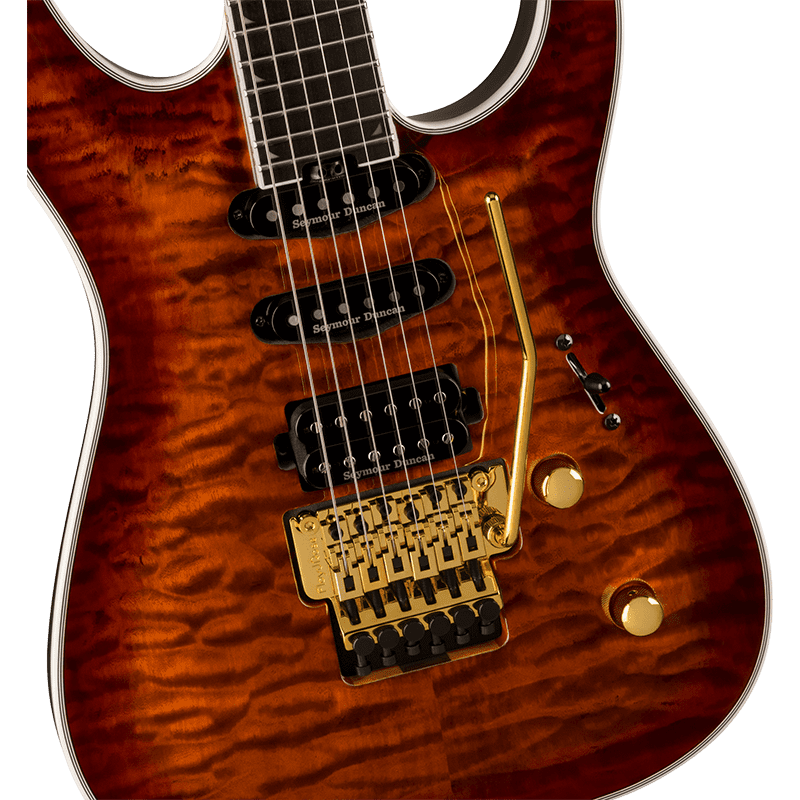 Jackson Pro Plus Series Soloist SLA3Q - Amber Tiger Eye - Image 5