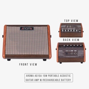 Aroma AG15A 15w Acoustic Guitar Amplifier