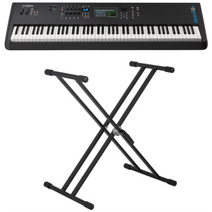 Yamaha MODX8+ - 88 Note Weighted Key Synthesizer w/Double Braced Keyboard Stand