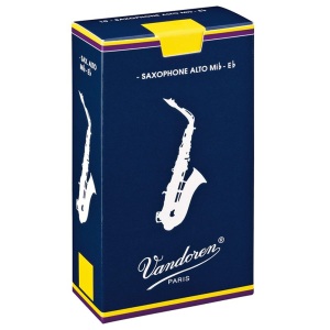 Vandoren Size 4 Traditional Alto Saxophone Reeds - 10 Pack