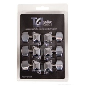 TGI Acoustic Guitar Machineheads - 3 A Side - Nickel