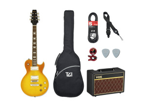 Aria PE350/Vox Pathfinder Guitar Pack - Aged Lemon Drop