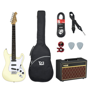 Aria STG/Vox Pathfinder Guitar Pack - Vintage White