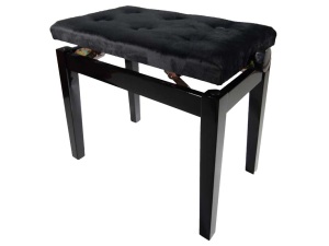 Koda DX15PE Sonata Adjustable Piano Bench - Polished Ebony