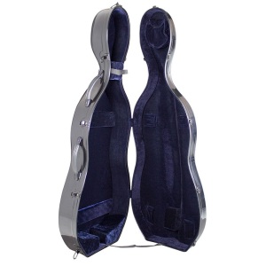 Hidersine Cello Case - Fibreglass - Black