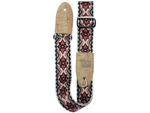 TGI Guitar Strap Woven Cotton Vegan - Red