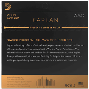 D'addario KA310 Kaplan Amo Violin Strings - 4/4 - Medium Tension