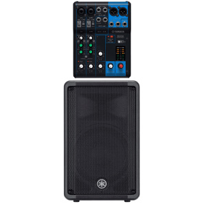 Yamaha DBR10 700w Powered Loudspeaker + MG06X Mixing Console