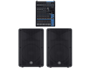 Yamaha DBR15 1000w Powered Loudspeaker Pair+ MG12XU Mixing Console