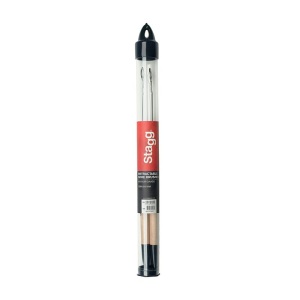 Stagg SBRU20-WM Telescopic Brushes - Wooden Handle
