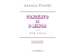 Vivaldi - Concerto D Minor for Viola Op3 No 6 - Schirmer Edition