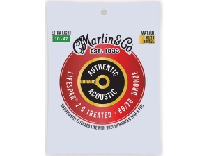 Martin Authentic Acoustic Lifespan 2.0 80/20 Bronze Guitar Strings - Extra Light 10-47