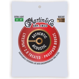 Martin Authentic Acoustic Lifespan 2.0 Phosphor Bronze Guitar Strings - Extra Light - 10-47
