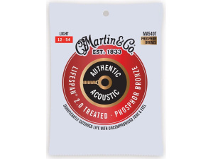 Martin Authentic Acoustic Lifespan 2.0 Phosphor Bronze Guitar Strings - Light - 12-54