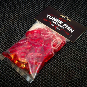 Tuner Fish Lug Locks - Red - 50 Pack
