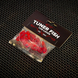 Tuner Fish Lug Locks - Red - 8 Pack