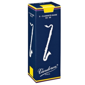 Vandoren Bass Clarinet Reeds - Traditional - Size 3 - Pack of 5