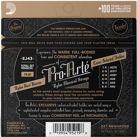 D'addario EJ43 Pro-Arté Nylon - Light Tension - Image 3