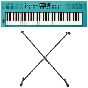 Roland GO:KEYS 3 - Music Creation Keyboard - Turquoise w/Keyboard Stand