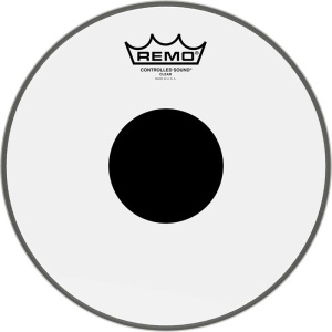 Remo 16" Controlled Sound Clear Black Dot