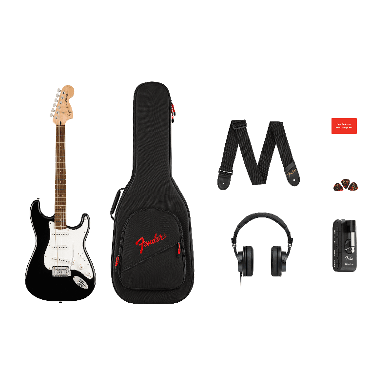 Fender Squier Affinity Stratocaster Mustang Micro Pack - Black