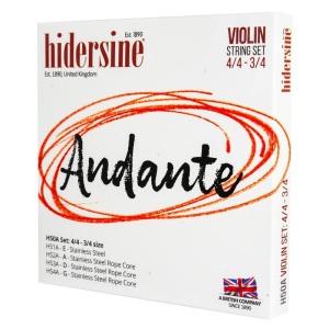 Hidersine Andante Violin String Set 4/4-3/4