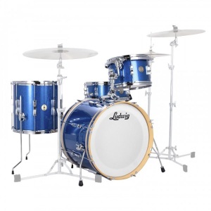 Ludwig Continental Club 4-Pc Drum Kit Shell Pack - Blue Sparkle