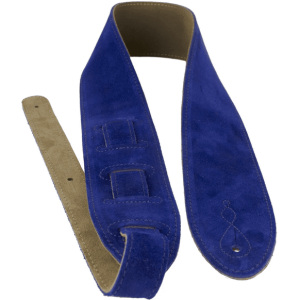 Leathergraft Comfy Suede Guitar Strap - Blue