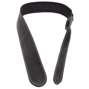 Leathergraft Celtic Embossed Guitar Strap - Black
