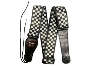 Rock You 2" Polyester Adjustable Strap - Black And White Check Pattern