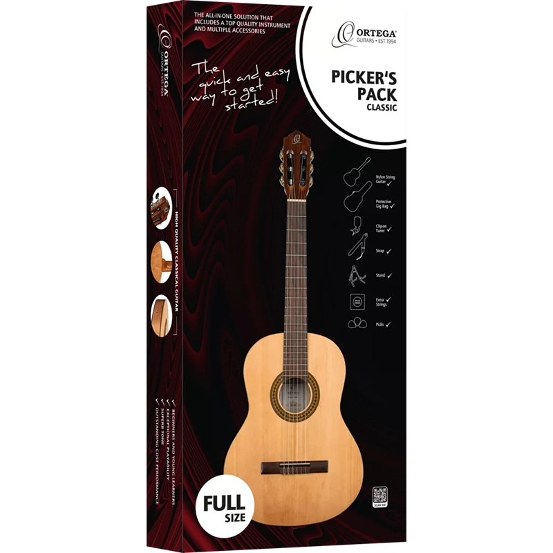 Ortega RPPC44 4/4 Size Classical Guitar Pack - Image 16