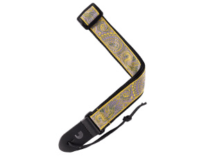 D'addario Jacquard Ukulele Starp - Paisley Yellow/Purple