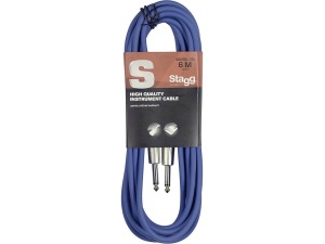 Stagg 6M/20FT Blue Instrument Cable S-Series