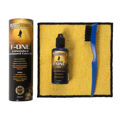 Music Nomad MN125 - F-ONE Fretboard Care Kit - Oil, Cloth + Brush