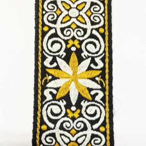 Rock You 2" Adjustable Banjo Strap - Hootenanny Jaquard - Black