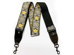 Rock You 2" Adjustable Banjo Strap - Hootenanny Jaquard - Black