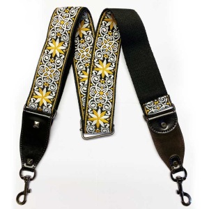 Rock You 2" Adjustable Banjo Strap - Hootenanny Jaquard - Black