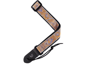 D'addario Jacquard Ukulele Starp - Paisley Gray/Orange