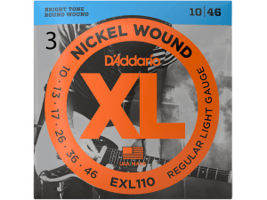 D'addario EXL110-3D 10-46 Nickel Regular Light - 3-Pack