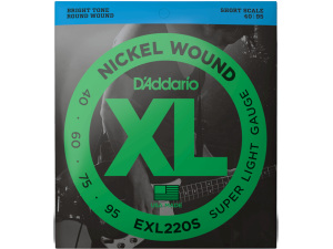 D'addario EXL220S Nickel Short Scale Bass Strings 40-95
