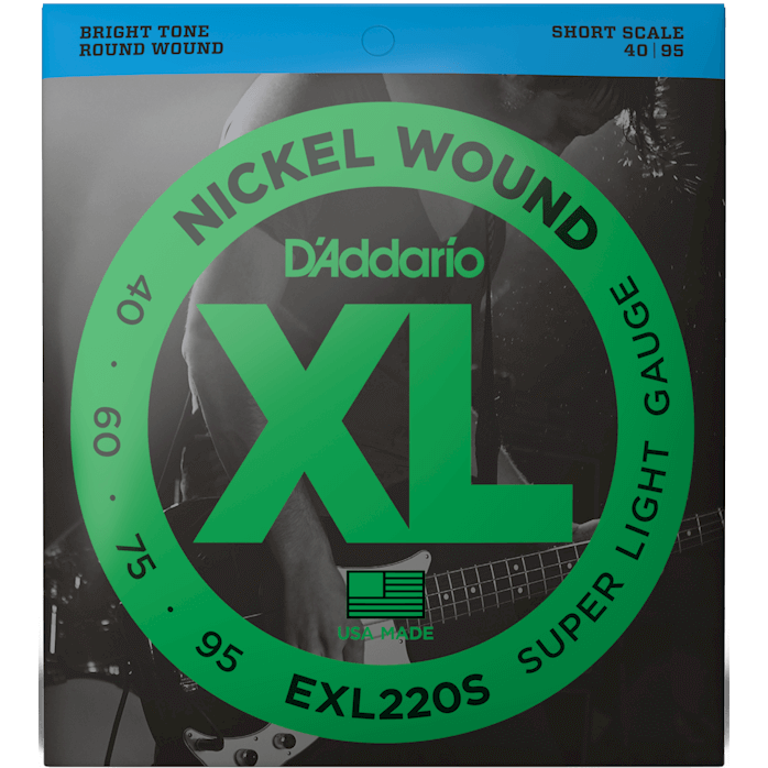 D'addario EXL220S Nickel Short Scale Bass Strings 40-95