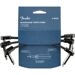 Fender Blockchain 4" Patch Cables - 3-Pack