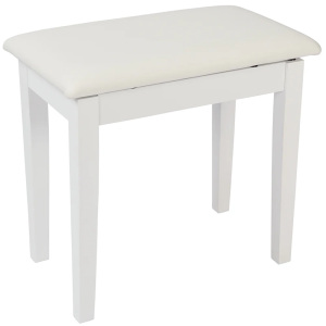 Kinsman KPB01BK Piano Bench With storage - White