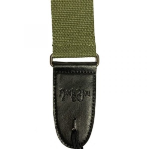 Rock You 2" Cotton Adjustable Guitar Strap - Green