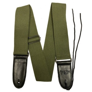 Rock You 2" Cotton Adjustable Guitar Strap - Green