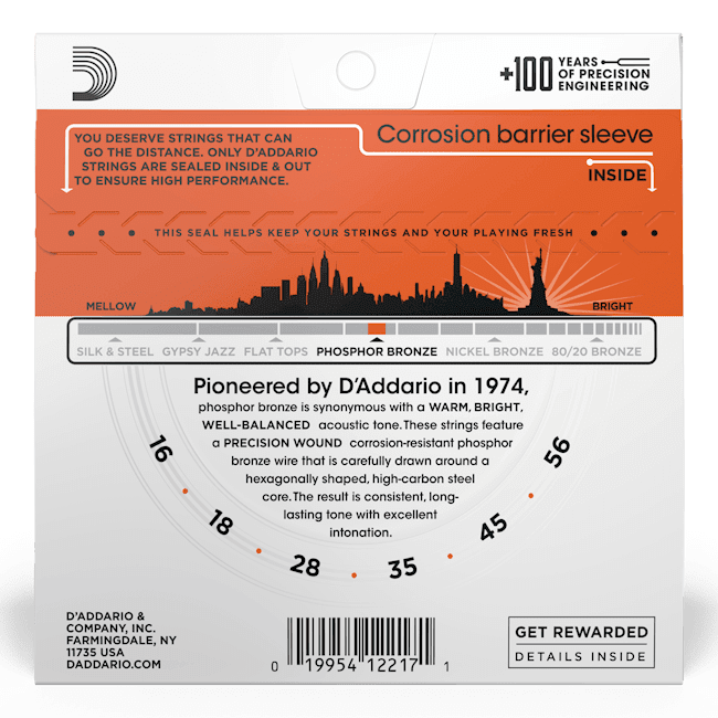 D'addario EJ42 .16-.56 Phosphor Bronze Resophonic Acoustic Guitar Strings - Image 3